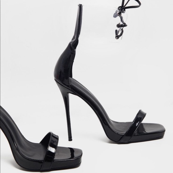 Clear Cuff Heeled Sandal - Picture 2 of 4